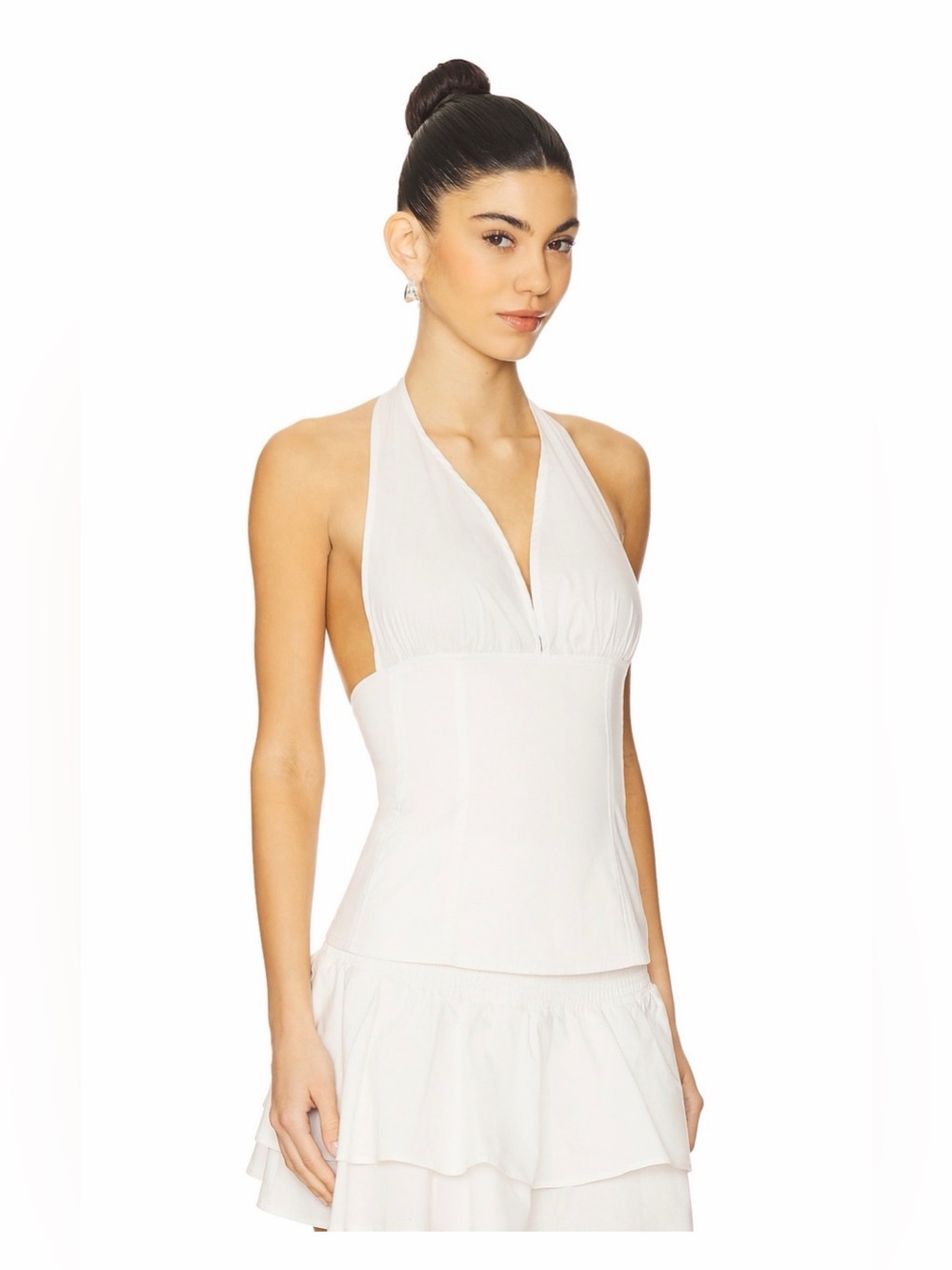 WeWoreWhat White Halter Neck Corset Top *LIKE NEW - Picture 2 of 6